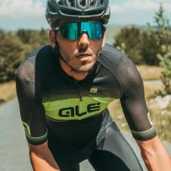 Alé Alé Solid Blend Cycling Jersey -Cykelsko Butik Al Solid Blend Cycling Jersey Jerseys Black Fluro Yellow SS21 L20156540 01 1