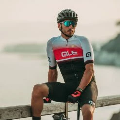 Alé Alé Solid Blend Cycling Jersey -Cykelsko Butik Al Solid Blend Cycling Jersey Jerseys Black Red SS21 L20156423 01 1