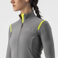 Castelli Women's Tutto Nano ROS Jersey -Cykelsko Butik Castelli Women s Tutto Nano ROS Jersey Jerseys Nickel Grey Yellow F AW22 CS205590641 2