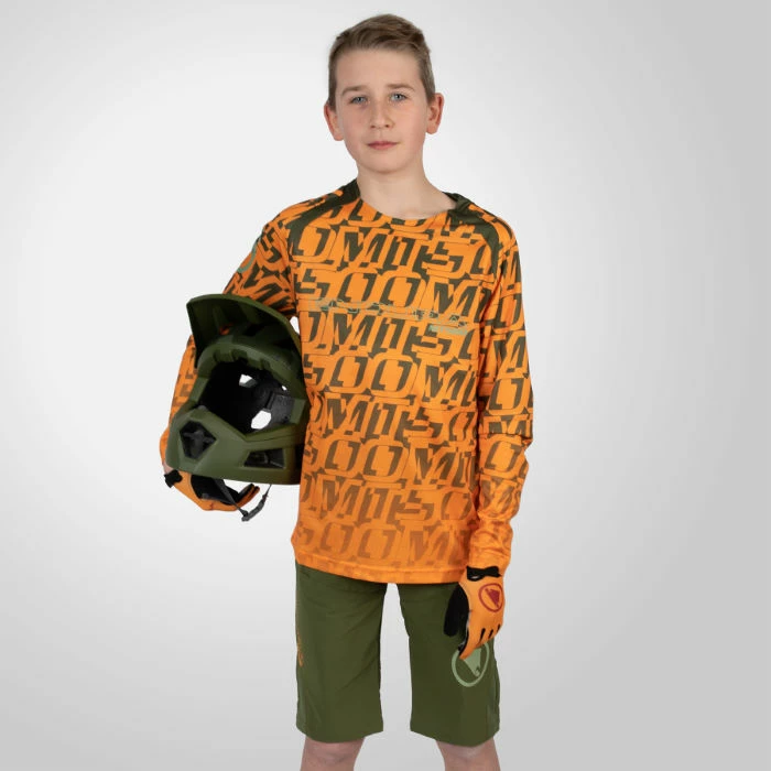 Endura Kid's MT500JR Long Sleeve Print Cycling Jersey 8 Endura Kid's MT500JR Long Sleeve Print Cycling Jersey - Billede 6