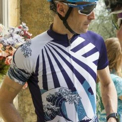 Primal Great Wave Kortærmet Trøje - Herre 8 Primal Great Wave Kortærmet Trøje - Herre -Cykelsko Butik Primal Great Wave Sport Cut Jersey Short Sleeve Jerseys Blue White SS18 GRE1J20MS 3