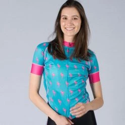 Primal Women's Flamingo Evo 2.0 Cycling Jersey -Cykelsko Butik Primal Women s Flamingo Evo 2 0 Cycling Jersey Jerseys Blue Pink SS21 FLB2J45W0 1