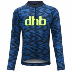 Dhb Kids Long Sleeve Jersey - Water -Cykelsko Butik dhb Kids Long Sleeve Jersey Water Jerseys Navy AW19 RC0071NAVY12 14 YEARS